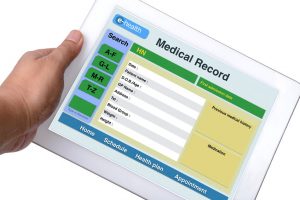 Medical record displayed on handheld device